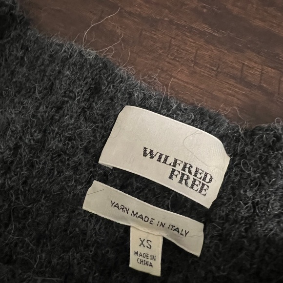 Women’s Aritzia Wilfred Free Grey Alpaca Dress Wool Blend Sweater Dress XS - Picture 4 of 5